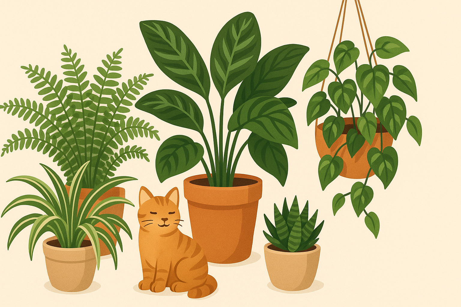 Plantes d'intérieur sans danger pour les chats : Guide complet 2025